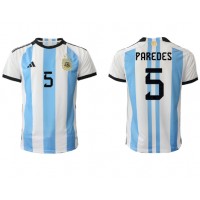 Fotbalové Dres Argentina Leandro Paredes #5 Domácí MS 2022 Krátký Rukáv